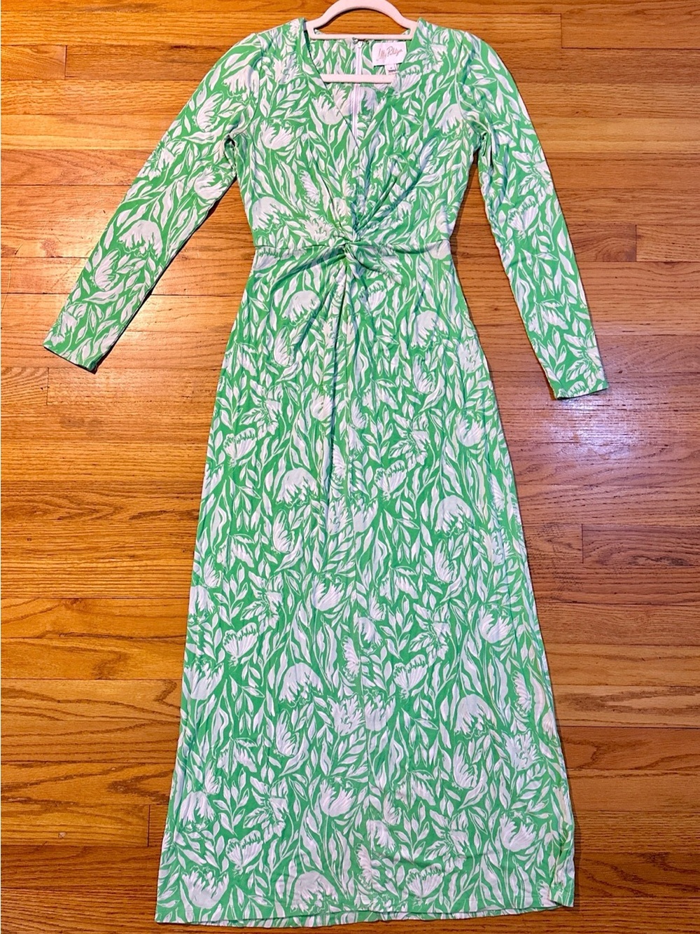Lilly Pulitzer 2, Tilli Maxi Dress in "Fauna Green Tulip To Tango" PTP- 15.5"